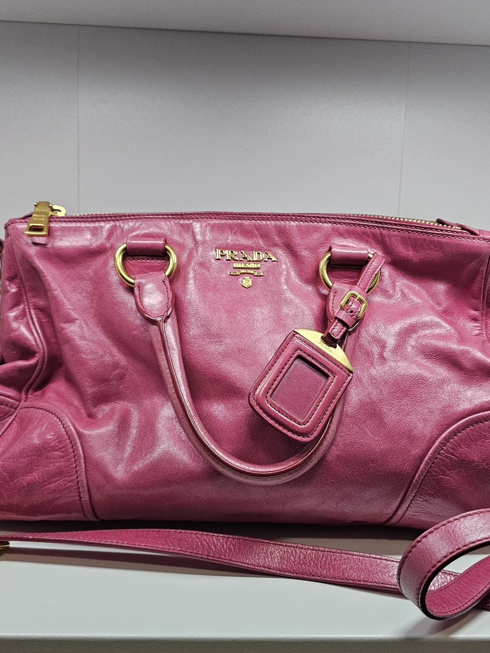 Prada Pink Leather Satchel